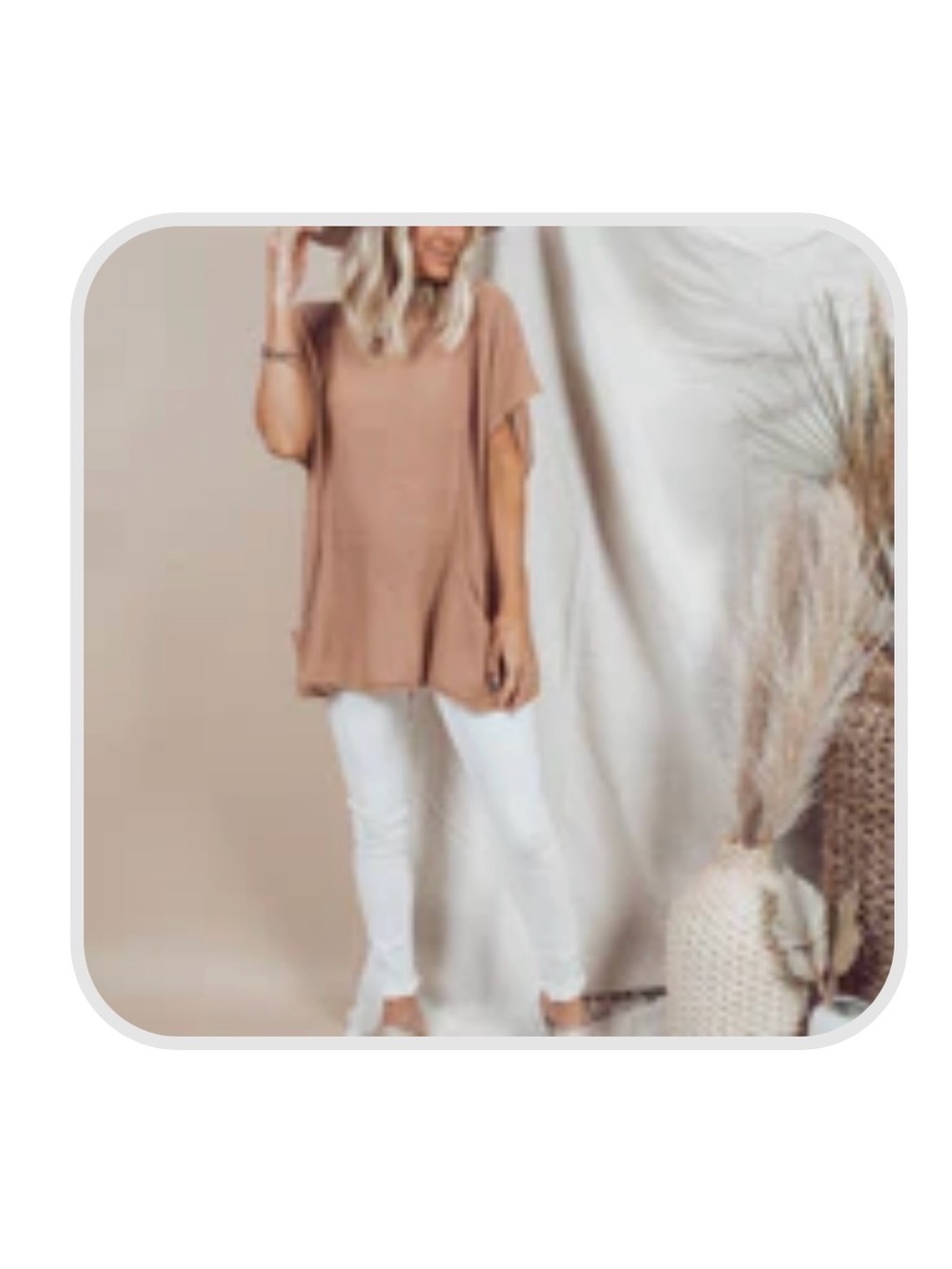 Stevie Hender Dusty Rose Knit Tunic Top